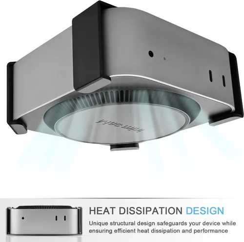 Miniatura 2 de IFCASE Soporte para Mac mini M4/M4 Pro 2024, debajo del escritorio, pared, monitor trasero VESA soporte de montaje con disipación de calor y diseño