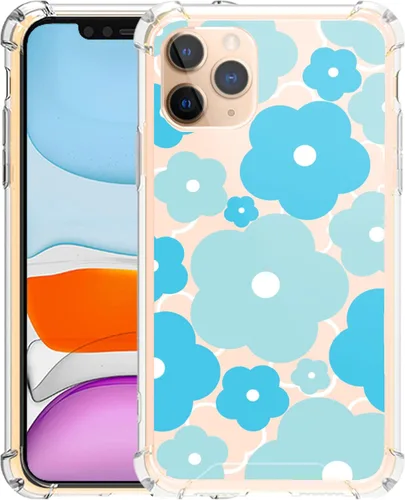 Miniatura 122 de Funda para iPhone 8 Plus y iPhone 7 Plus, linda funda Kawaii azul hibisco hawaiano floral estética floral para niñas preppy mujeres