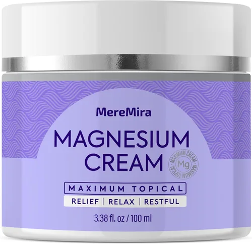 Crema de magnesio para el sueño y el alivio muscular: Loción tópica calmante nocturna y relajación profunda - Calambres inquietos Loción para el