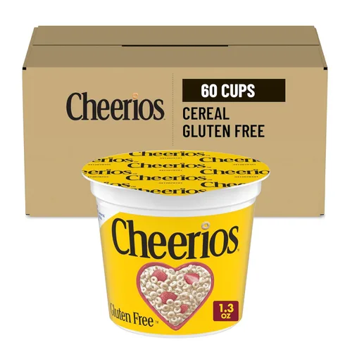 Miniatura 33 de Cheerios Taza de cereales para desayuno, sin gluten, cereales de una sola porción, 1.3 onzas (paquete de 12)