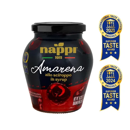 Miniatura 3 de Nappi 1911 Cerezas Amarena en almíbar, 16.23 oz (460 g) - Cerezas de cóctel italianas premium para postres y bebidas - Sabor galardonado