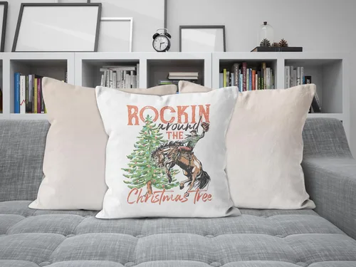 Miniatura 3 de Decoración navideña occidental: fundas de almohada de 18 x 18 pulgadas para dormitorio y sofá, decoración de árbol