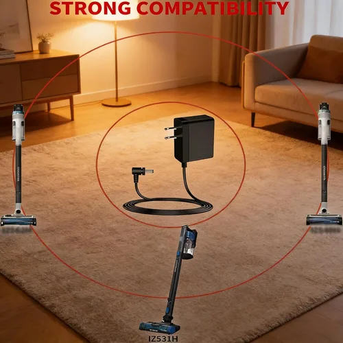 Miniatura 3 de Cargador para Shark IZ500 Series - Adaptador de corriente de repuesto IZ530 IZ531H IZ540 IZ541H IZ560 IZ563H Pro Cable de suministro de vacío