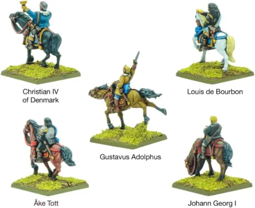 Miniatura 3 de Warlord Games Pike & Shotte Batallas épicas - Treinta años de guerra Protestante Alianza Comandantes Militar Mesa Superior Wargaming Modelo Kit