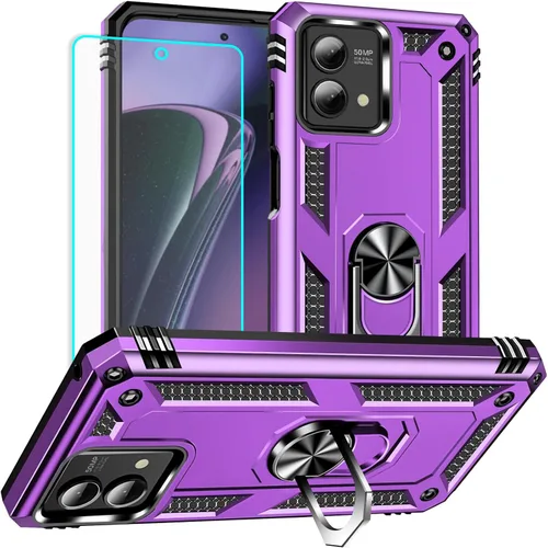 Miniatura 17 de Yiakeng Funda para Moto G Stylus 5G 2023, Motorola G Stylus 5G 2023 con protector de pantalla HD, fundas protectoras de grado militar con anillo