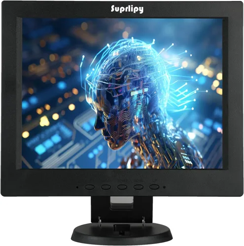 Monitor CCTV de seguridad TFT LCD de 12 pulgadas 800x600 4:3 Resolución a color Pantalla Soporte HDMI/VGA/AV/BNC/MIC Puertos USB con control remoto