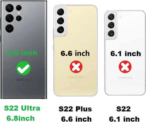 Miniatura 2 de Funda para Samsung Galaxy S22 Ultra con tarjetero para mujeres y niñas (6.8 pulgadas), Galaxy S22 Ultra funda tipo cartera con anillo de rotación