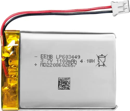 EEMB Batería de Polímero de Litio 3.7V 1100mAh 603449 Lipo Recargable con Conector JST de 2.0mm para Altavoz y Dispositivo Inalámbrico - Confirme la