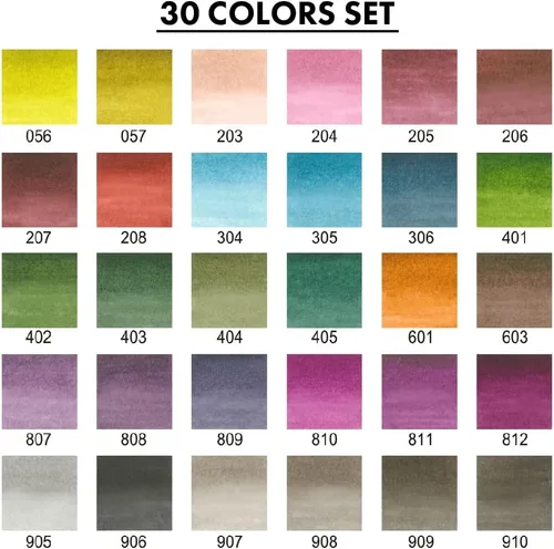 Miniatura 3 de Kuretake ZIG Clean Color Real Brush NUEVO 30 colores con puntas de pincel flexibles, bolígrafos de acuarela para pintar, dibujar, caligrafía