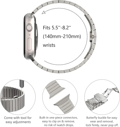 Miniatura 4 de WINGLE Correa Compatible para Apple Watch Ultra 3/2/1 Banda 49mm Series 11 10 46mm 45mm 44mm 42mm SE 3/2/1 Series 9 8 7 6 5 4 3 2 1 para Hombre