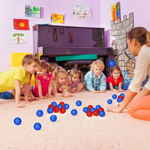 Miniatura 4 de Hanaive 100 unidades pelotas de tenis de mesa multicolor de 40 mm, pelotas de plástico a granel lavables, juego pequeño para juegos de piscina