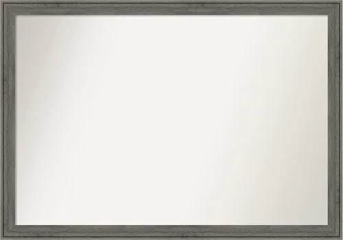 Miniatura 489 de Amanti Art Espejo personalizado, espejo de baño gris plomo a rayas, espejo de pared o espejo de tocador de baño sobre el fregadero