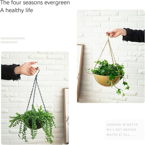 Miniatura 7 de Cestas colgantes de metal para plantas, macetas de jardín, macetas de jardín, cesta colgante para plantas, macetas colgantes para plantas