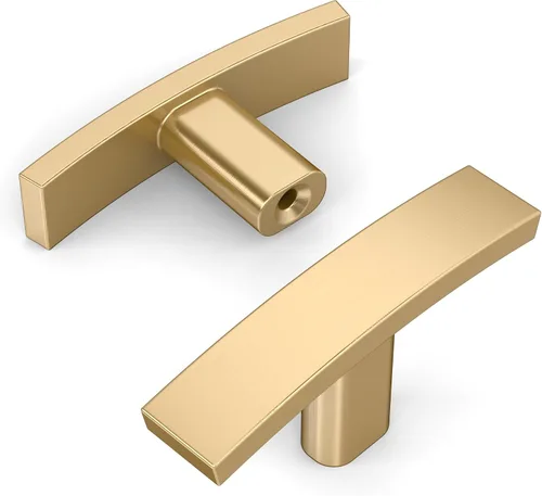 Miniatura 26 de Amerdeco - Paquete de 10 tiradores de oro cepillado de 3 pulgadas (76mm) para armarios de cocina, herrajes para gabinetes, tiradores de cocina