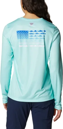Miniatura 2 de Columbia Women's Tidal Tee PFG Fish Flag Ls