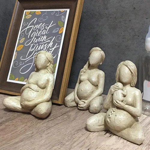 Miniatura 5 de Estatua del cuerpo de mujeres embarazadas, figura posparto de mujer, escultura de gran madre para decoración del hogar, estatua conmemorativa