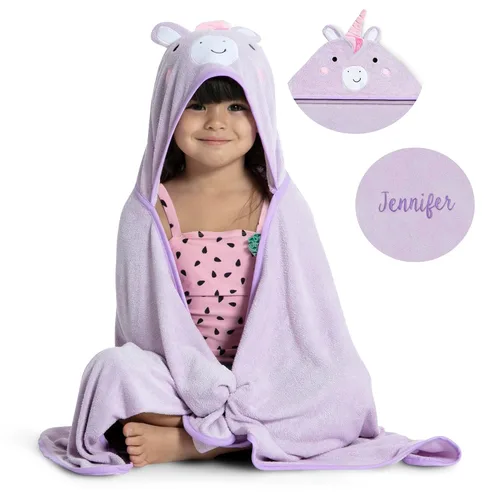 Miniatura 5 de Delta Children - Toalla de baño con capucha personalizada para niños con bolsillos - Super suave y absorbente - Gran regalo para niños y niñas