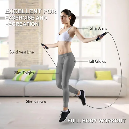 Miniatura 6 de Cuerda de saltar para entrenamiento, fitness, gimnasio en casa, hombres, mujeres y niños, salud, desde solo U, (varios colores)
