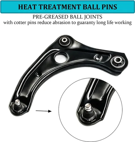 Miniatura 3 de Brazo de control inferior delantero y rótula compatibles con Nissan Versa/Versa Sedan/Versa Note 2012-2017