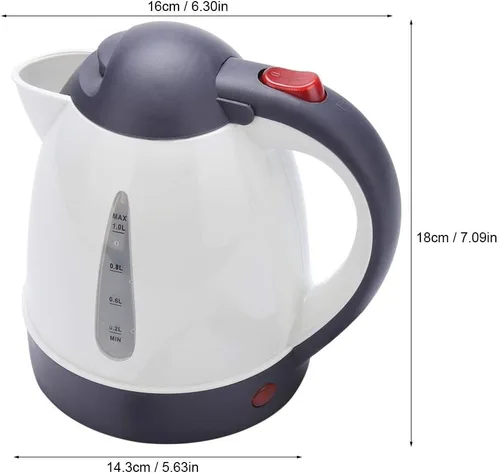 Miniatura 3 de Hervidor eléctrico portátil de 33.8 fl oz 12 V de viaje para coche, camión, hervidor de agua, botella para té y café
