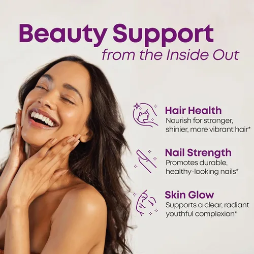 Miniatura 3 de Piel y uñas, soporte para el crecimiento del cabello, piel y uñas saludables, biotina, vitaminas B1, B2, B3, B6 y B7 + B1, apoya un cabello