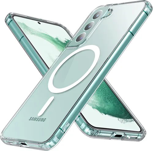 Miniatura 12 de OWKEY Funda para Samsung Galaxy A37/A36 Bark Phone Pro 5G con soporte, magnética, a prueba de golpes, para Magsafe translúcida mate, transparente