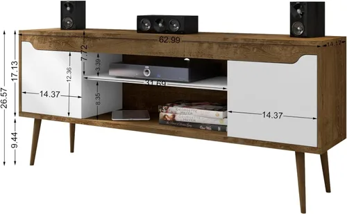 Miniatura 3 de Manhattan Comfort Bradley - Soporte de TV moderno de mediados de siglo para televisores de hasta 60 pulgadas, centro de entretenimiento para sala
