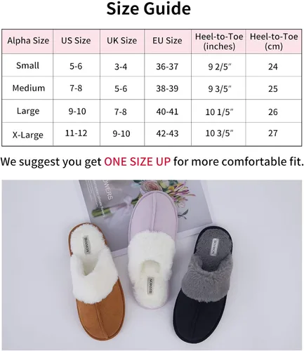 Miniatura 6 de IRISMON Pantuflas de gamuza sintética para mujer, cómodas pantuflas de piel cálida con espuma viscoelástica, antideslizantes, transpirables