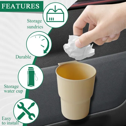 Miniatura 7 de Gancho para portavasos de automóvil, soporte para bebidas para automóvil, contenedor de botella de bebida para vehículo con clips de ventilación