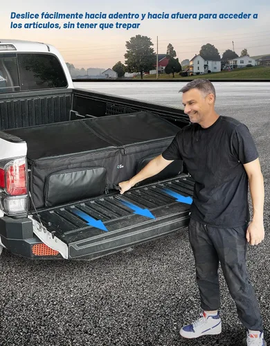 Miniatura 5 de JOYTUTUS Organizador de Caja de Carga para Camioneta, Bolsa de Carga para Caja de Camión, Organizador de Almacenamiento Transportador Accesorios