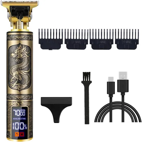 Miniatura 35 de Cortadora de pelo profesional para hombres y mujeres, inalámbrica, recargable, recortadora de pelo, kit de aseo de corte de cuerpo de metal