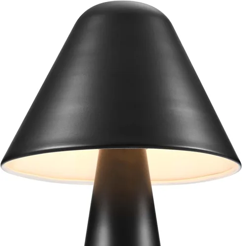 Miniatura 4 de Modway EEI-6529-BLK Jovial - Lámpara de mesa de metal con forma de hongo, color negro