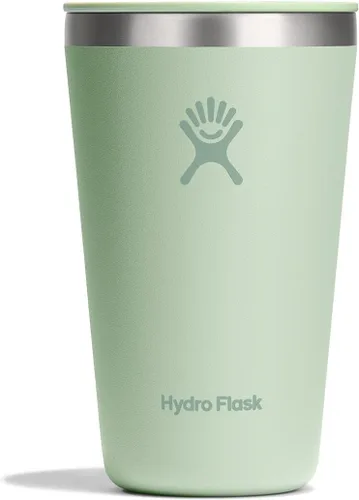 Taza Hydro Flask todo terreno con tapa a presión, taza de viaje aislada, taza de café de acero inoxidable de 16 oz color aloe verde