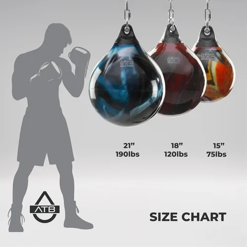 Miniatura 5 de Bolsa de entrenamiento Aqua Training Bag, saco de boxeo pesado de 18" y 120 libras