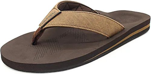Miniatura 4 de Men Sandals Flip Flop with Orthotic Arch Support Athletic Slide Sandals for Men with Soft Cushion Footbed