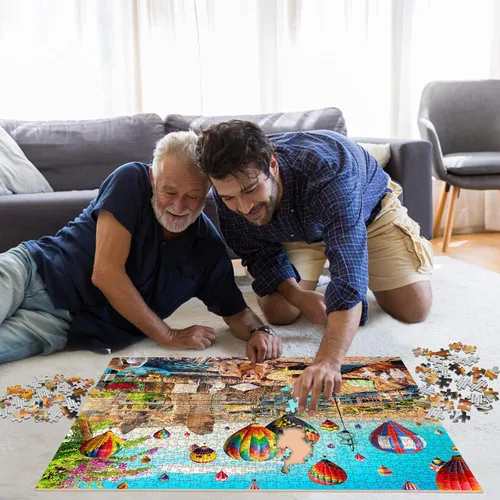 Miniatura 3 de Jigsaw Puzzles 1000 Pieces -1000 Piece Puzzles for Adults 1000 Pieces Pieces Puzzle Game Decompression Toys hot air Ball Puzzle