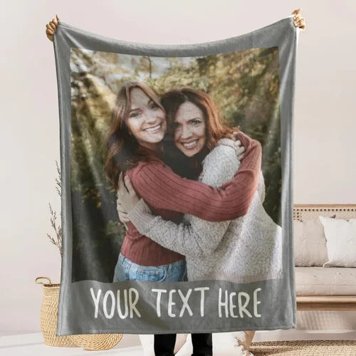 Miniatura 3 de UrbanNEST Mantas personalizadas para abuela de nietos, manta de abuela con nombres de nietos, manta de fotos para el día de la madre, regalos