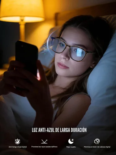 Miniatura 3 de ANYLUV Gafas de luz azul para mujeres y hombres, lentes de bloqueo de luz azul para mujer, anteojos de computadora antifatiga ocular