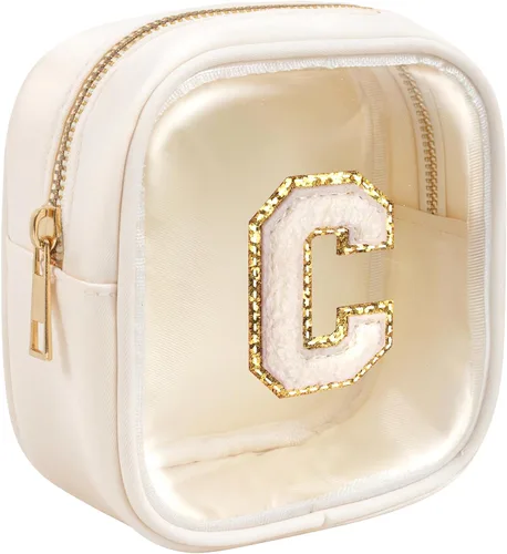 Miniatura 8 de KOTORA Bolsa de Maquillaje Inicial, Bolsa de Viaje de Artículos de Aseo, Bolsa de Maquillaje Transparente, Bolsas de Cosméticos Organizadoras