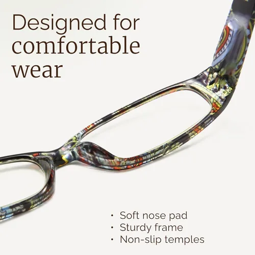 Miniatura 4 de Gaoye Paquete de 4 Lentes de Lectura para Mujer, Lentes de Lectura con Bloqueo de Luz Azul, Elegantes Lentes de Lectura para Mujer en 4 Patrones
