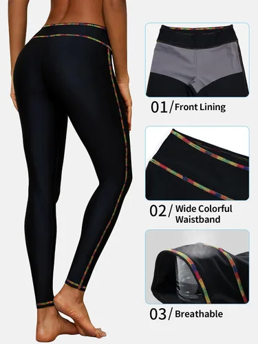 Miniatura 105 de ATTRACO Pantalones de natación de talle alto - Leggings de natación para mujer