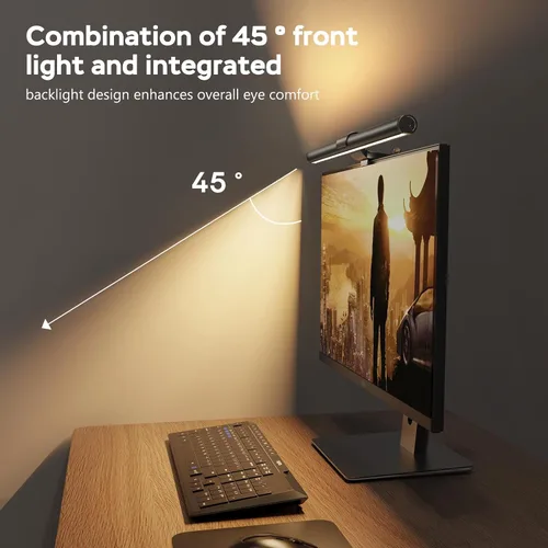 Miniatura 9 de OOWOLF Barra de luz para monitor con control remoto, lámpara de monitor de computadora Ra95 para cuidado de los ojos, lámpara de lectura USB, barra