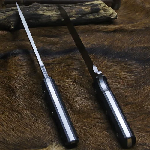 Miniatura 7 de BA-KOR Cuchillo de caza de espiga completa de 14.2 pulgadas (estilo japonés) - Cuchillo de supervivencia de acero DC53 de 0.315 in, mango y funda
