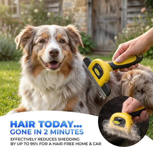 Miniatura 2 de Cepillo DarkPets para gatos y perros para animales pequeños, medianos y grandes, con pelo corto a largo Reduce drásticamente el desprendimiento
