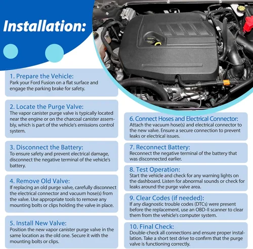 Miniatura 5 de Válvula de purga para lata de vapor Compatible con Ford Fusion 1.5L 2017-2020 HG9Z9D289F HG9Z-9D289-F HG9Z-9D289-A HG9Z-9D289-C 994-917