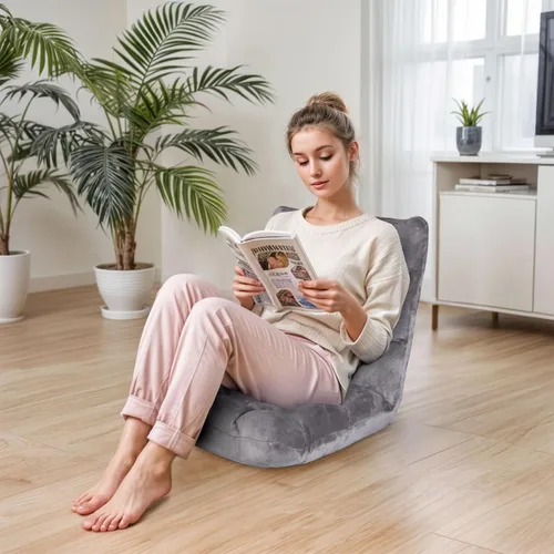 Miniatura 2 de Nouva Silla de suelo ajustable de 14 posiciones, sofá cama plegable, cojín plegable, silla para videojuegos, puf, asiento de lectura para adultos