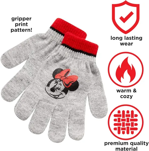 Miniatura 3 de Disney Conjunto de gorro y guantes de invierno de Minnie Mouse para niñas (niñasniñas)
