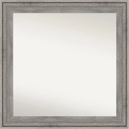 Miniatura 217 de Amanti Art Espejo de pared personalizado no biselado (24.5 x 24.5 pulgadas), marco gris marrón alta, varios tamaños personalizados, espejo de baño
