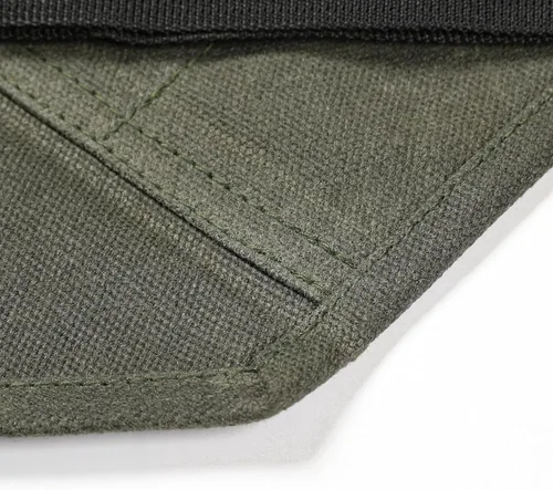 Miniatura 3 de Bolsa de rollo de cuchillo de lona encerada resistente, bolsa portátil para cuchillos de chef, duradera (verde militar)