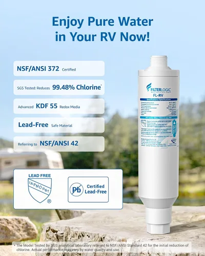 Miniatura 4 de Filterlogic Filtro de agua en línea RV & Marine para barcos, caravanas, certificado NSF, cámper, jardinería, plantación, remolque o casa rodante